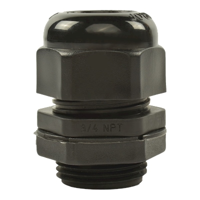 CONECTOR GLÁNDULA C/CONTRATUERCA PLÁSTICA DE 19 MM