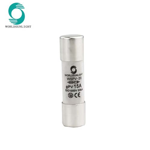 FUSIBLE TIPO CILINDRO 10X38MM APLICACIÓN PARA SISTEMA FOTOVOLTÁICO 1P-20A, 1000V, 33KA CORRIENTE DIRECTA