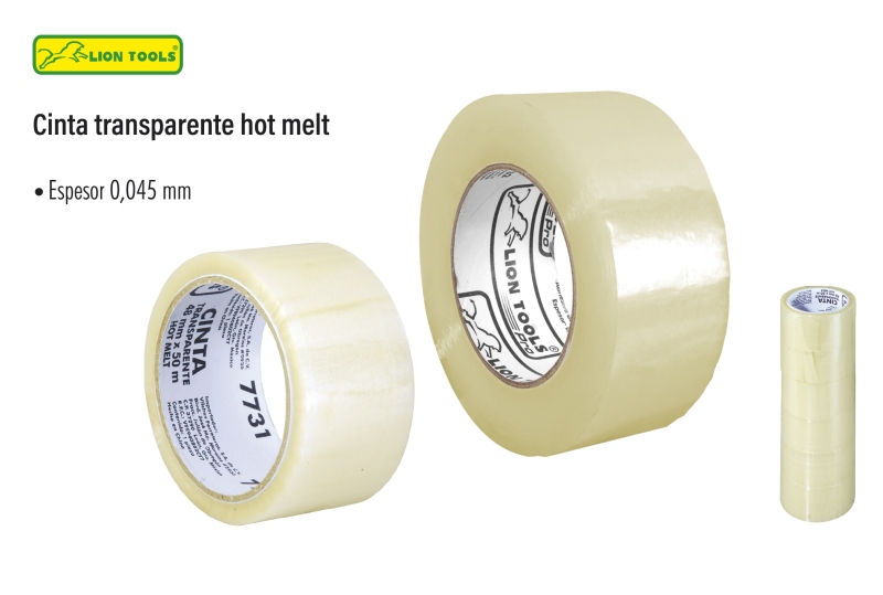 Cinta transparente Hot Melt