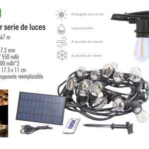 Lámpara solar serie de luces