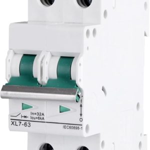 INTERRUPTOR TERMOMAGNÉTICO MINI, MC8, 2P - 25A, 800V, 6kA, CURVA TIPO C, RIEL DIN, CORRIENTE DIRECTA