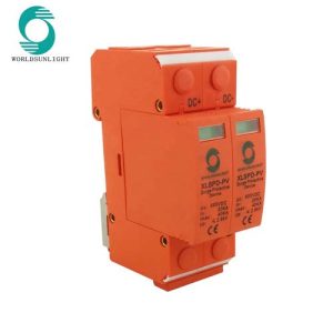 SUPRESOR DE SOBRETENSIÓN (SPD), APLICACIÓN PARA SISTEMA FOTOVOLTÁICO, 2 BLOQUES, 2P- 600V, CLASIFICACIÓN TIPO II, IN: 20 KA , IMAX: 40KA, 2.8KV, RIEL DIN, CORRIENTE DIRECTA