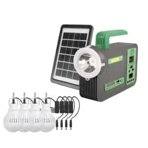 Sistema de iluminación solar con radio y luz de emergencia